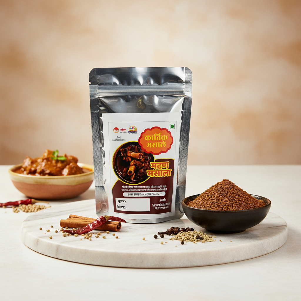 KARTIK MASALE Matan Masala Pack Of 500gm Traditional Mutton Spice Blend Rich Aroma Authentic Maharashtrian Cooking Premium Quality