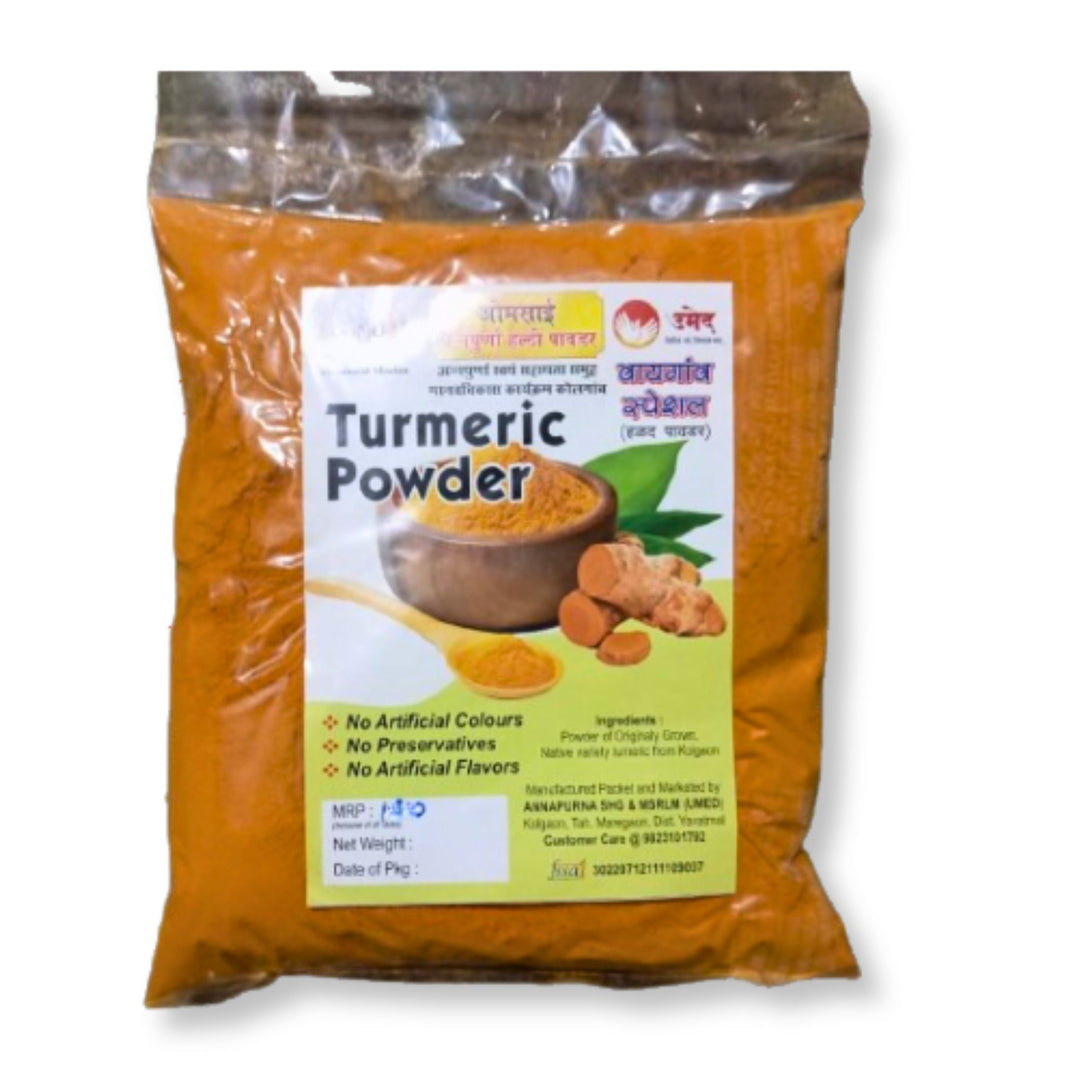 OM SAI, Turmeric Powder, Made By Natural Ingredients, No Artificial Chemical, Pack of 500 gm