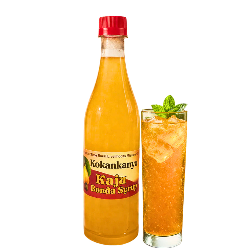 KOKANKANYA Kaju Bondu Syrup Pack Of 500ml Traditional Cashew Apple Flavoured Beverage Syrup