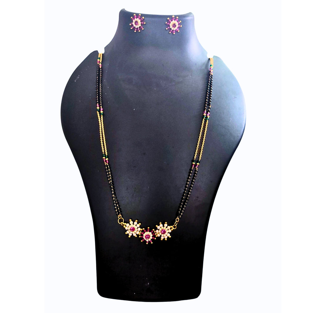 SWAMI – Purple Mangal Sutra Set | Premium Quality, Handmade with Care, Authentic, Durable | Pack of 1 Set