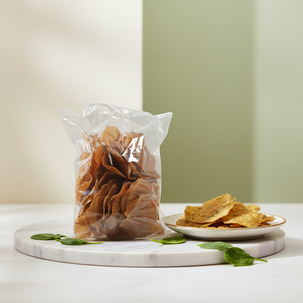 HIRAKANI Palak Papad Pack Of 500gm Spinach Papad Ready To Fry Crispy Healthy Homemade Authentic Taste Premium Quality