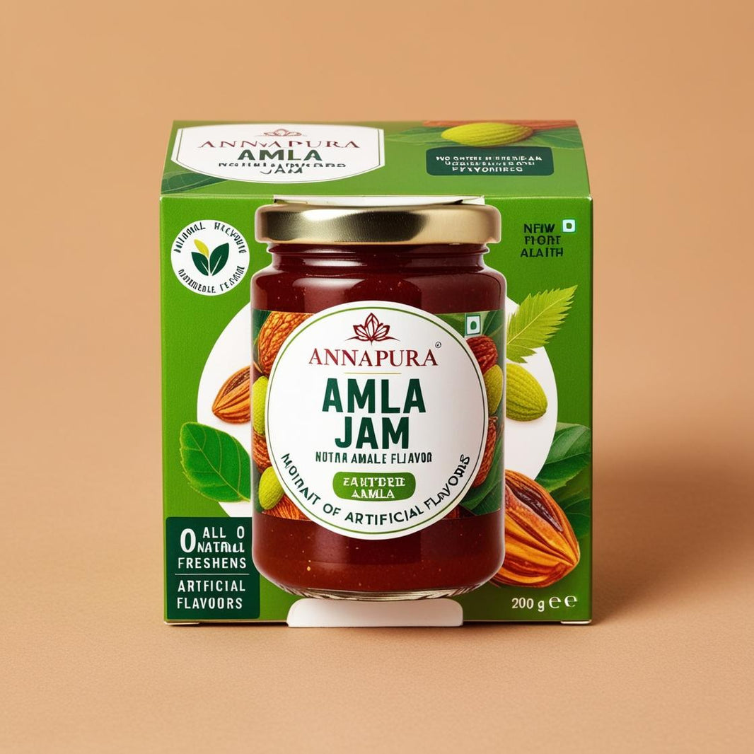 ANNAPURA Amla Jam, Made By Natural Ingredients, No Artificial Flavours, Pack of 200 gm