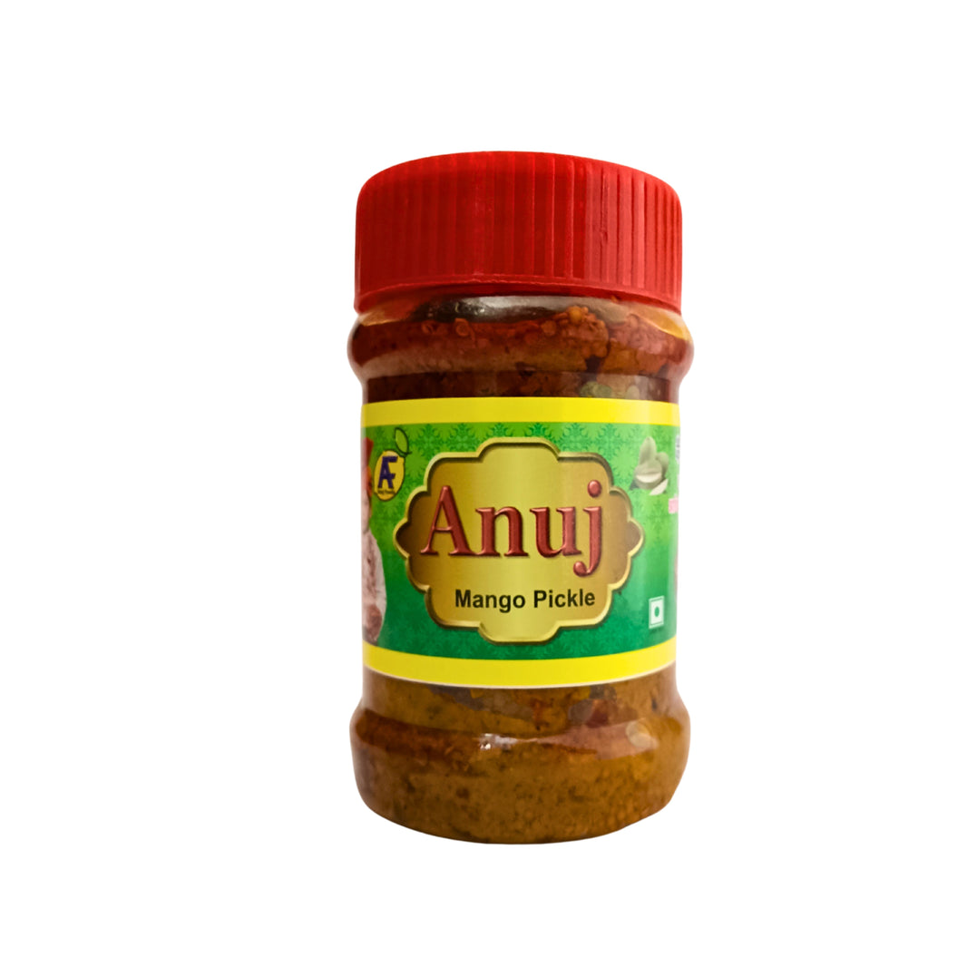ANUJ FOODS  Mango Pickle, Made By Natural Ingredients, No Artificial Flavours, Pack of 200 gms