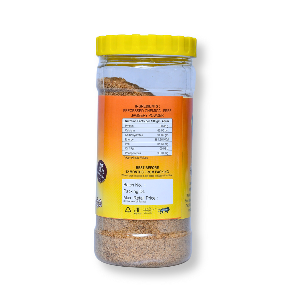 ORGANIC ORIGINS Pure Deshi Gul Jaggery Powder, Sakhi SHG, Natural, Chemical Free, 500gm