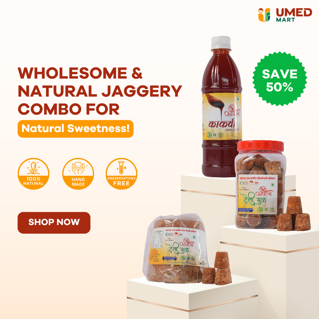 KAPILA Pure Deshi Gul Combo Pack (Jaggery Cubes 450gm + Jaggery 450gm + Kakavi - Liquid Jaggery 450ml), Natural, Chemical Free