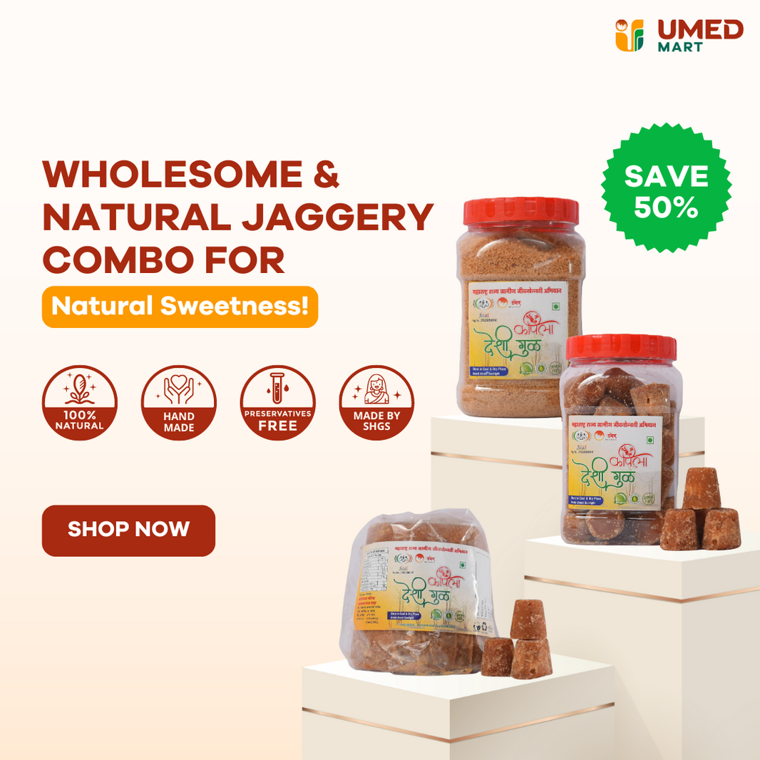 KAPILA Pure Deshi Gul Combo Pack (Jaggery Cubes 450gm + Jaggery Powder 450gm + Jaggery 450gm), Natural, Chemical Free