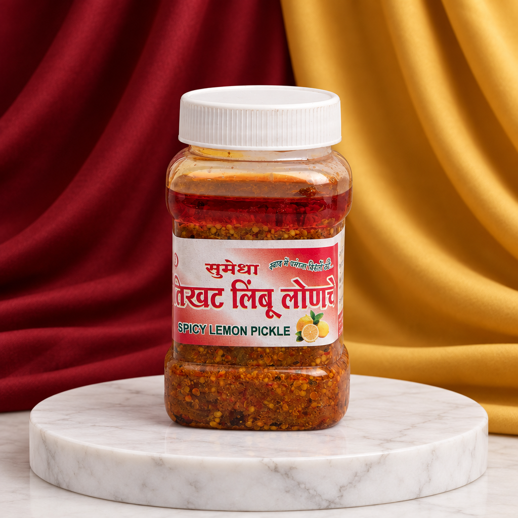 VARDHINI Spicy Lemon Pickle, 250 g | No Artificial Essence