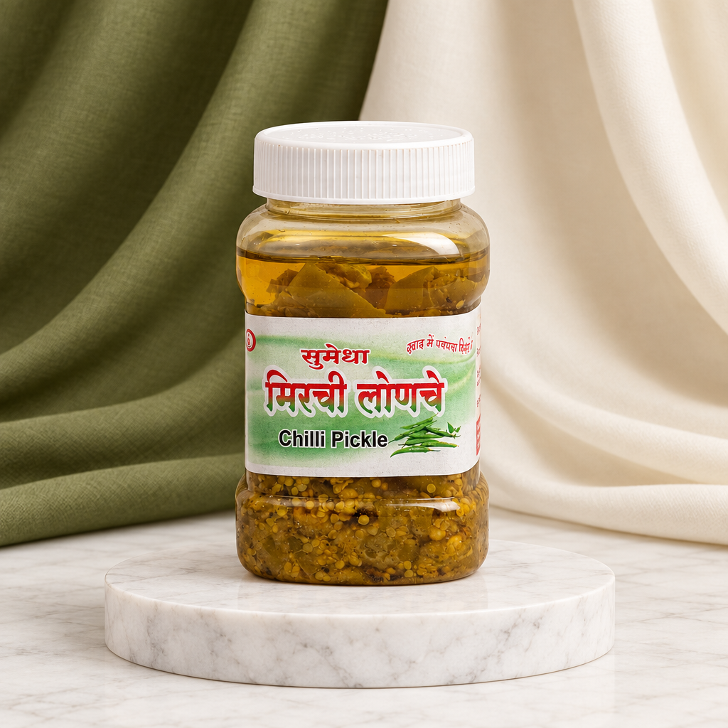 VARDHINI, Chilli pickle, Sumedha Gruh,Natural, ingredient, no artificial essence, pack of 250 gms