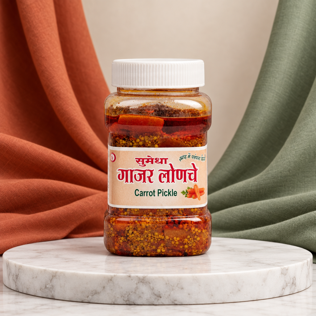 VARDHINI Carrot Pickle, 250 g | No Artificial Essence