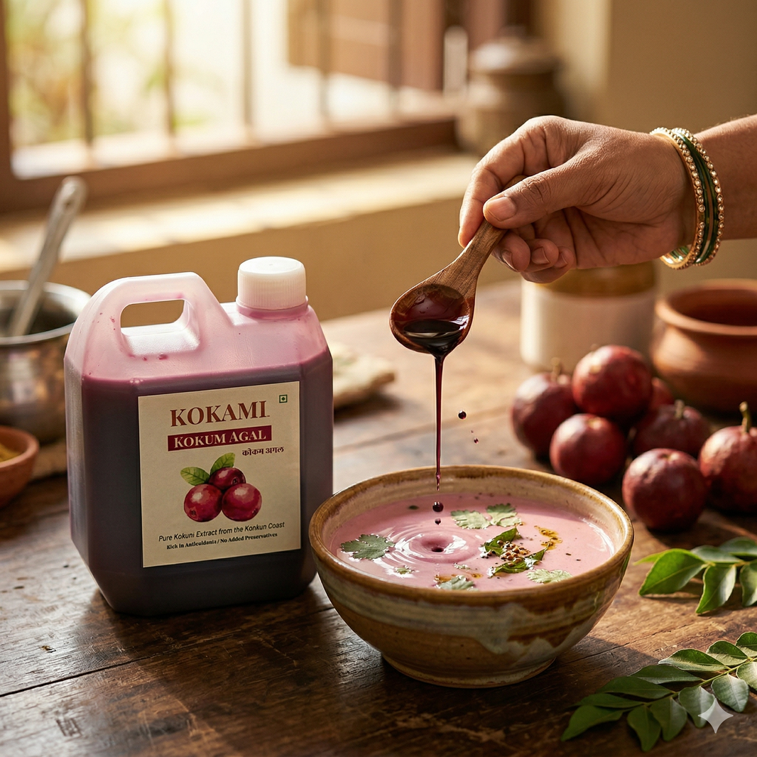 KOKAMI Kokum Agal, Durgalaxmi SHG, Natural Ingredients, No Artificial Essence, Pack of 500 ml