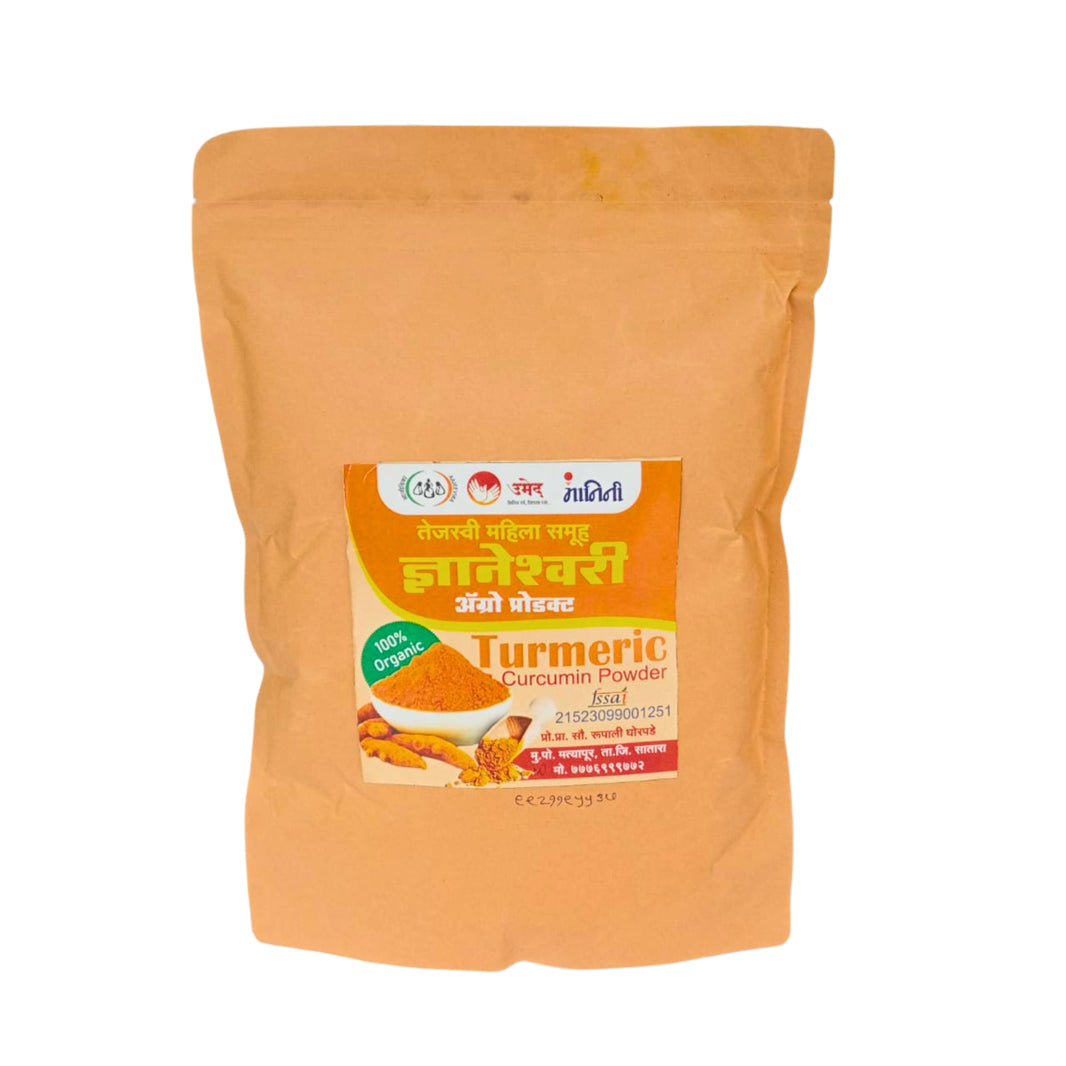 GYANESHWARI AGRO PRODUCT Turmeric Powder, Tejaswi SHG, No Added Colours & No Preservatives, Pack Of 500 gm