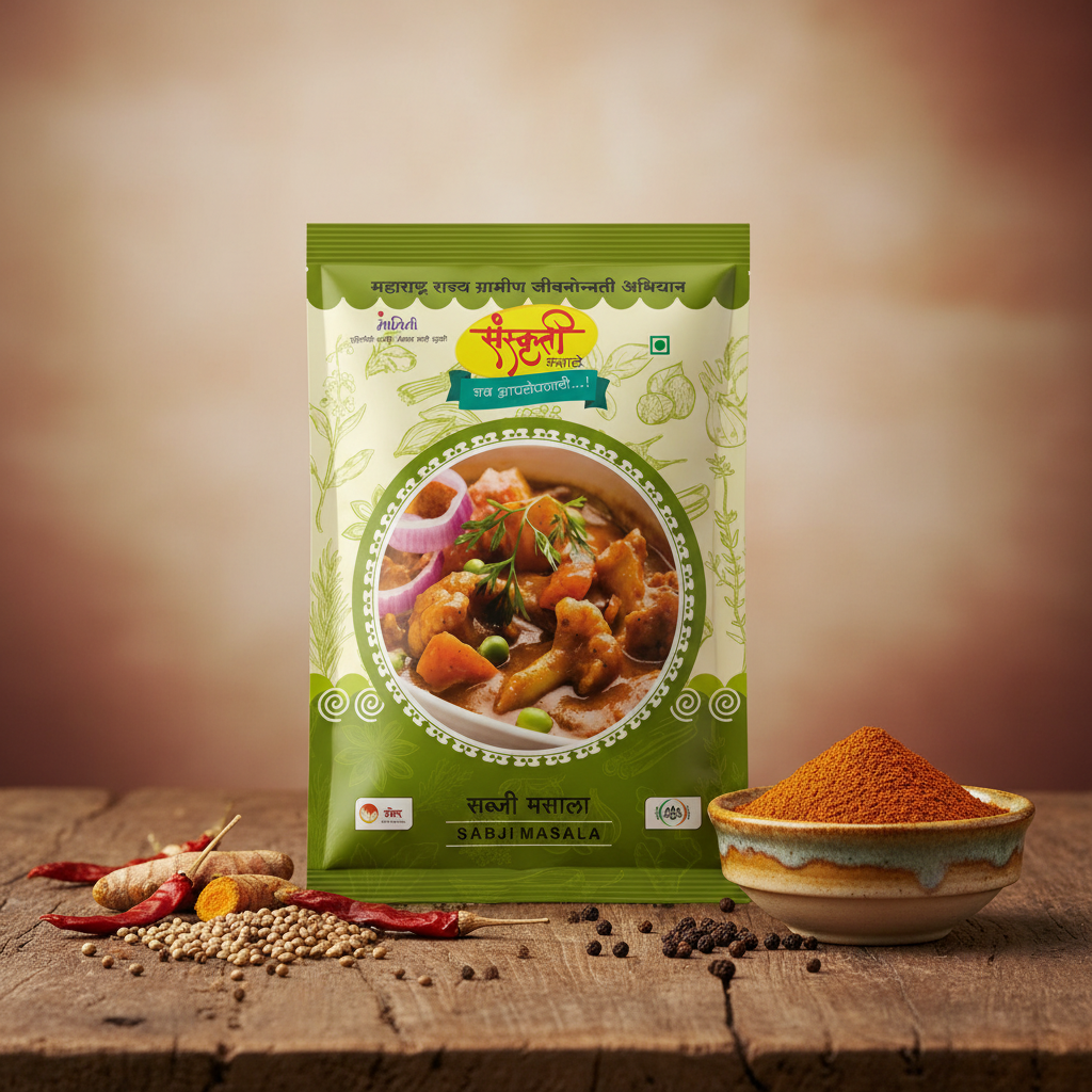 SANSKRUTI Sabji Masala,Made By Natural Ingredients,No Artificial flavour,pack of 100 gm