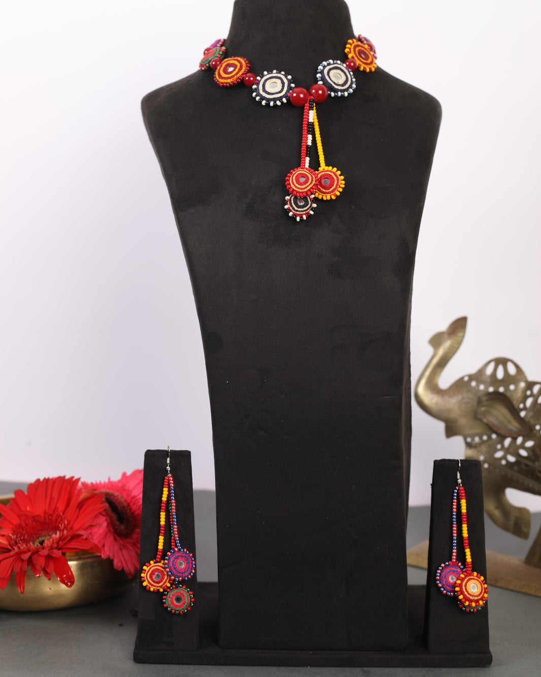 PENO J choker Pack Of 1 Item Handcrafted Banjara Choker Traditional Textile Work Colourful Folk Jewellery Ethnic Styling