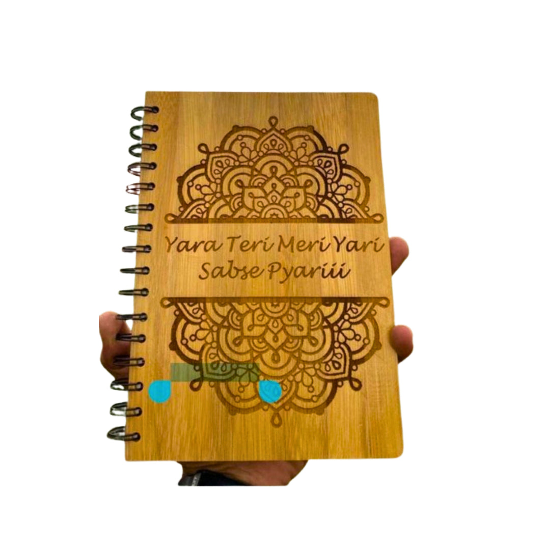 MANIKADEVI SHG,  Handcraft Made By SHG, Wooden Small Diary, Pack Of 1