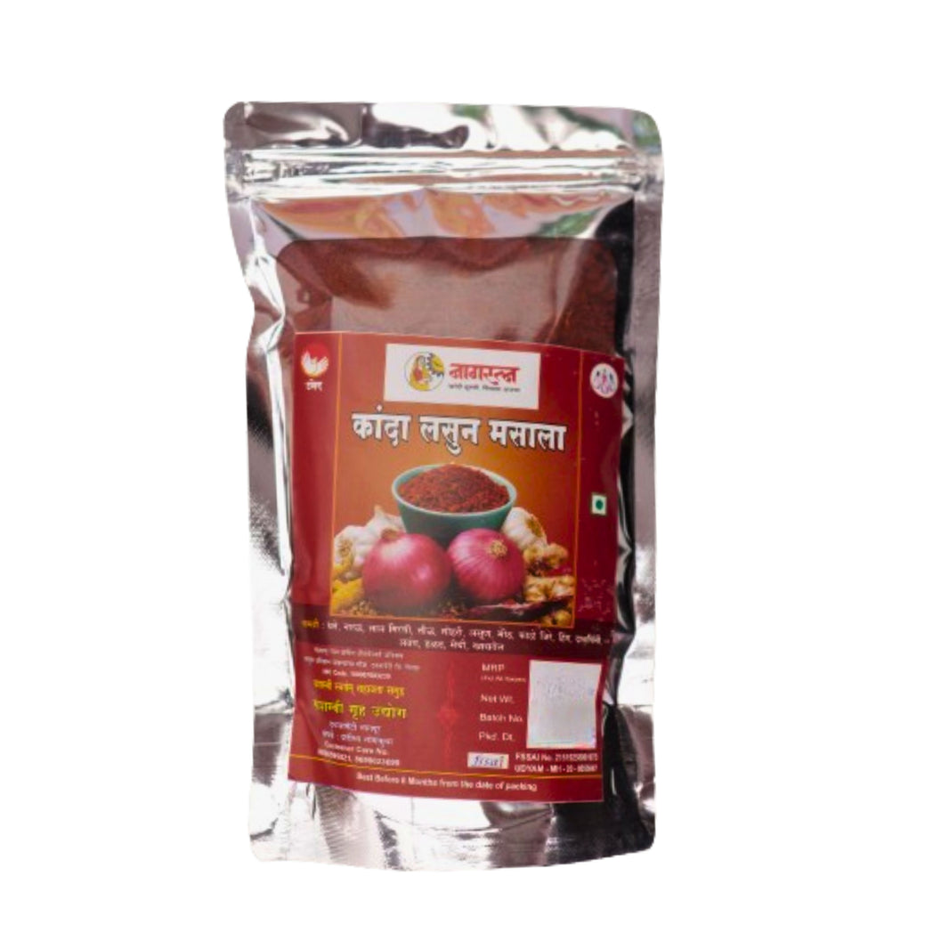KANDA LASUN MASALA, Natural Produced And Making By SHG Women, YASHSWI SHG, Pack Of 250gm