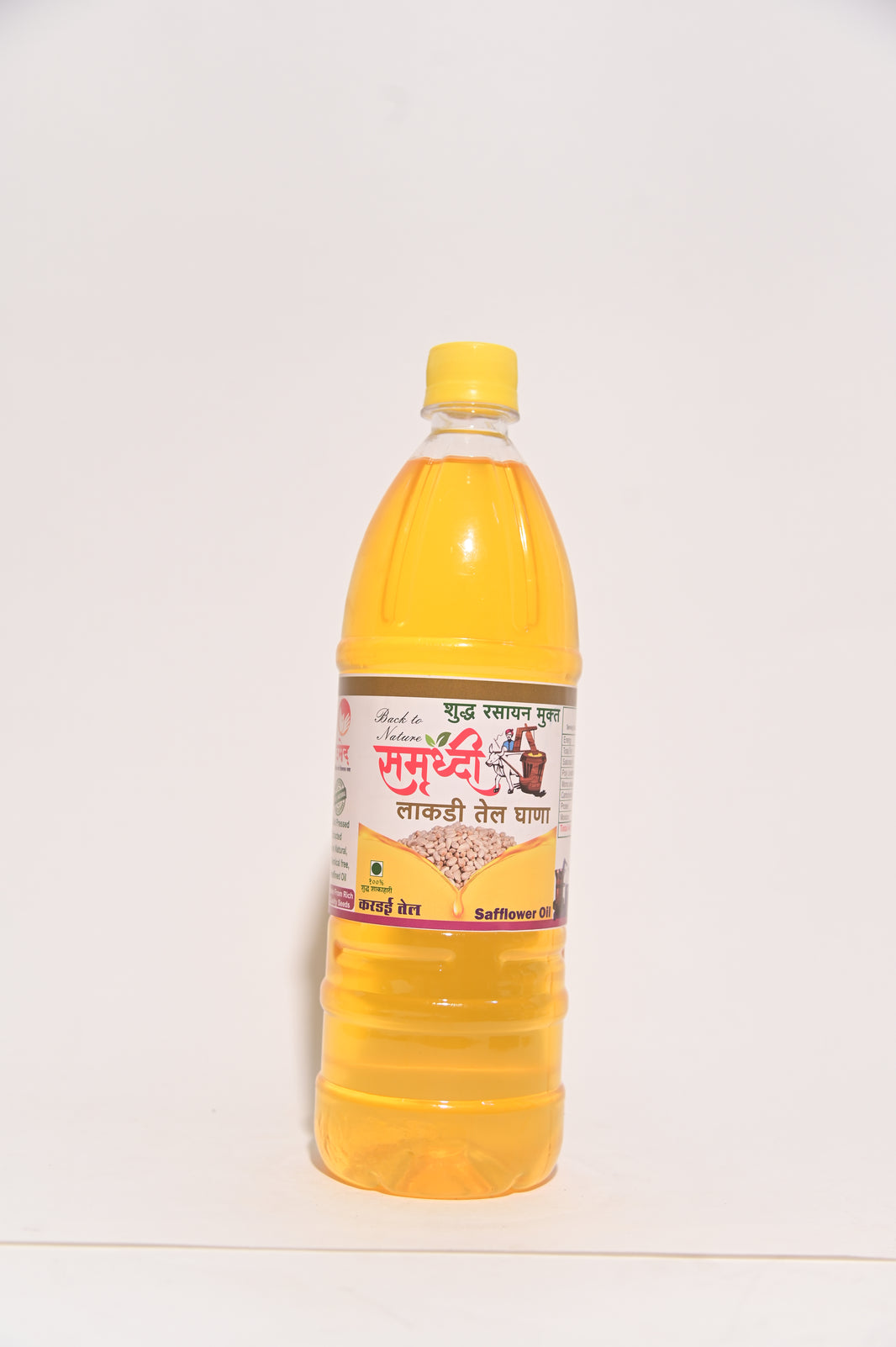 Samrudhi, Safflower Oil , wooden-pressed, Made By Natural Ingredients, Healthy, Pack of 1000 ml