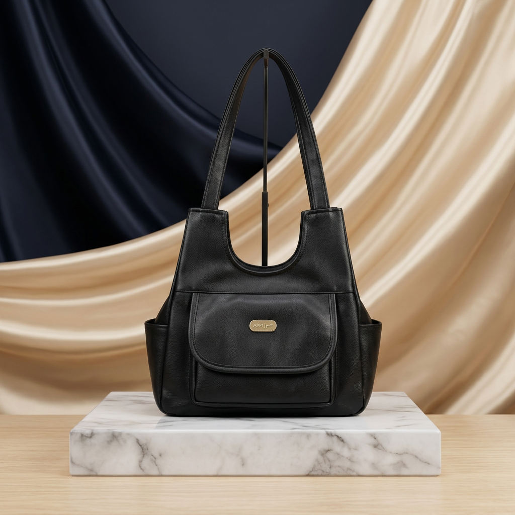 AMIV Ladies Purse Black Colour, Handmade by Triveni SHG, Eco-friendly and Washable, Pack Of 1 no
