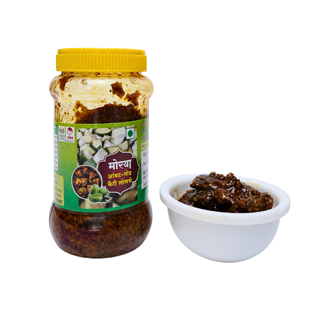 MORYA, Aambat God Kairi Lonche, Raw Mango Pickle, Natural Ingredient, No Artificial Essence, Pack of 500 gms