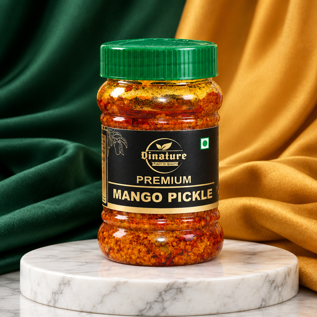 DINATURE, Mango Pickle, Handmade Pickle, Natural Ingredient, No Artificial Essence, Pack of 200 gm