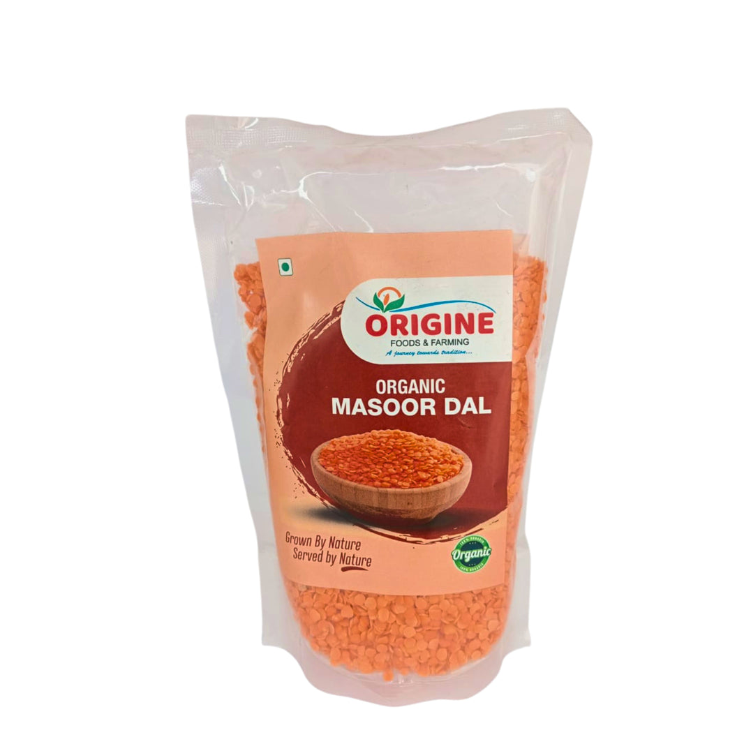 ORIGINE FOODS & FARMING Masur Dal, Savitribai SHG, Natural, Healthy, Best Quality, Pack of 500 gms