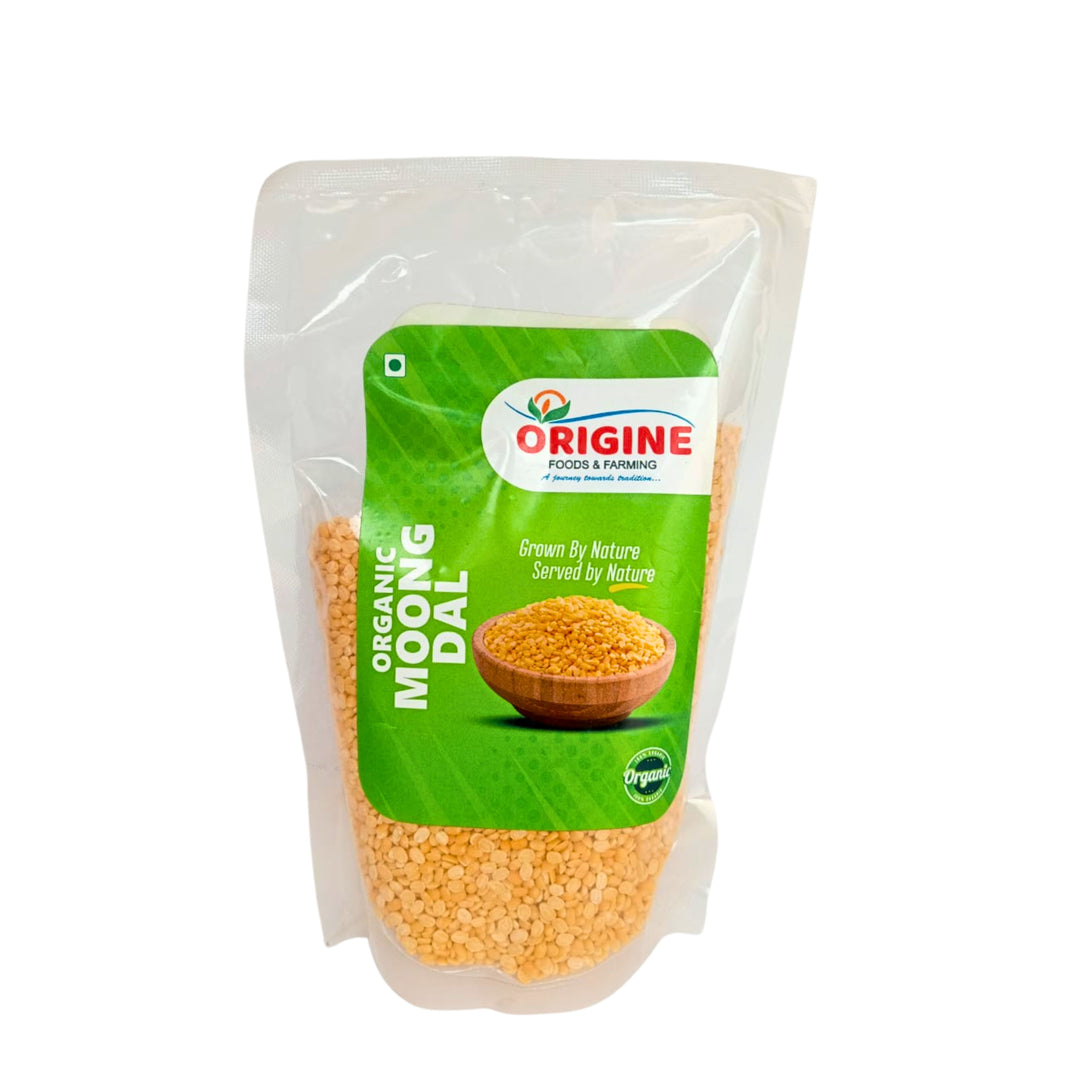 ORIGINE FOODS & FARMING Mung Dal, Savitribai SHG, Natural, Healthy, Best Quality, Pack of 500 gms