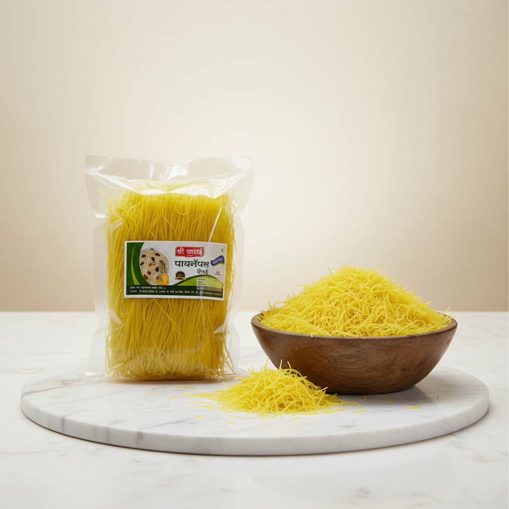 GHATAIDEVI SHG, Pineapple Shevai, Pack of 4, No Maida Made By Natural Ingredients, Pack of 200 gm