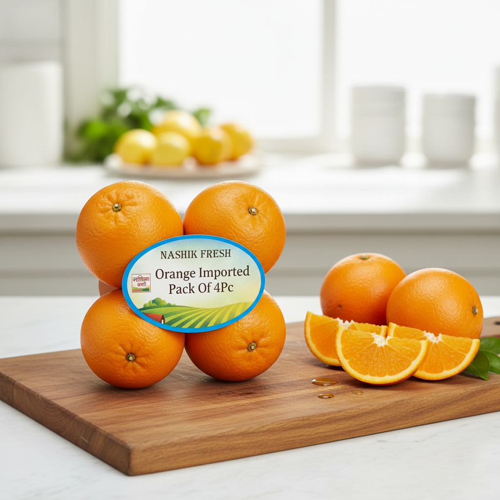 FRESH Orange Import Pack Of 4Pc Premium Citrus Fruit Juicy Sweet Refreshing Healthy Quality