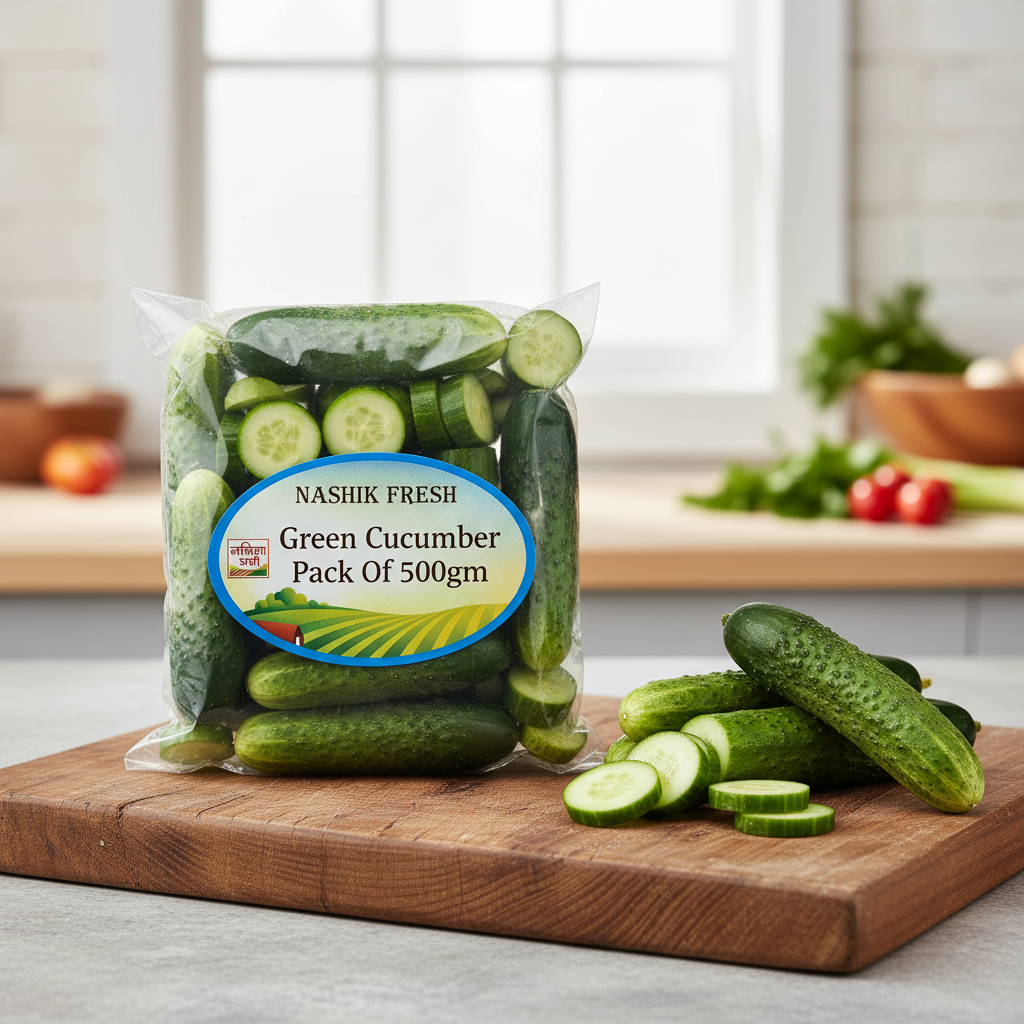 FRESH Green Cucumber Pack Of 500gm Fresh Crisp Vegetable Natural Healthy Salad Premium Quality