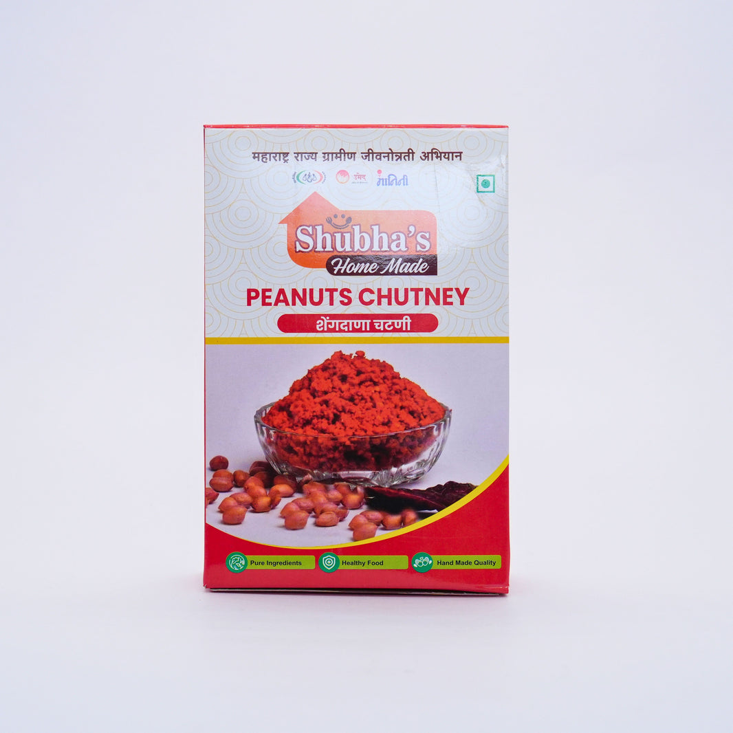 Shubhas Home Made, Shengdana Chutney, Vitahi SHG, Natural Ingredients, No Artificial Essence, Pack of 100 gm