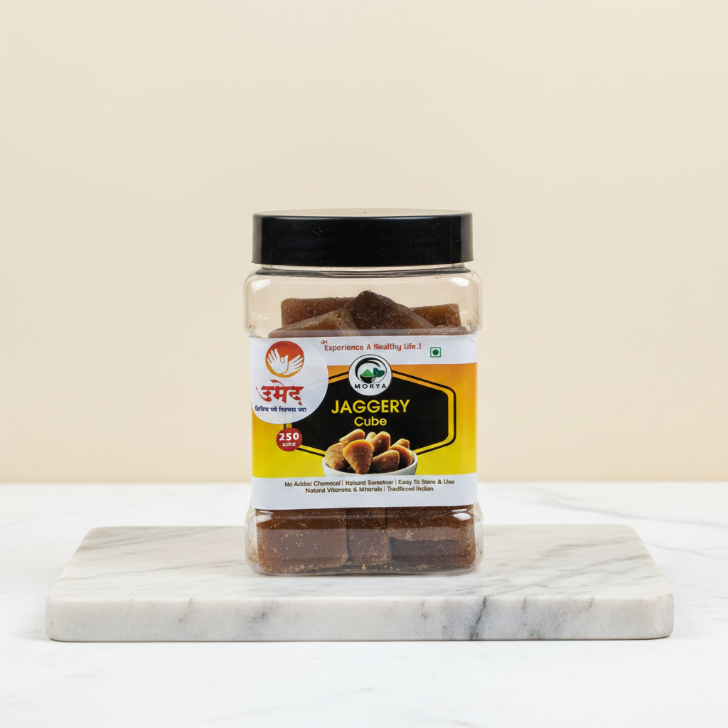 MORYA Pure Deshi Gul Traditional Jaggery Cubes Pack of 250 gm