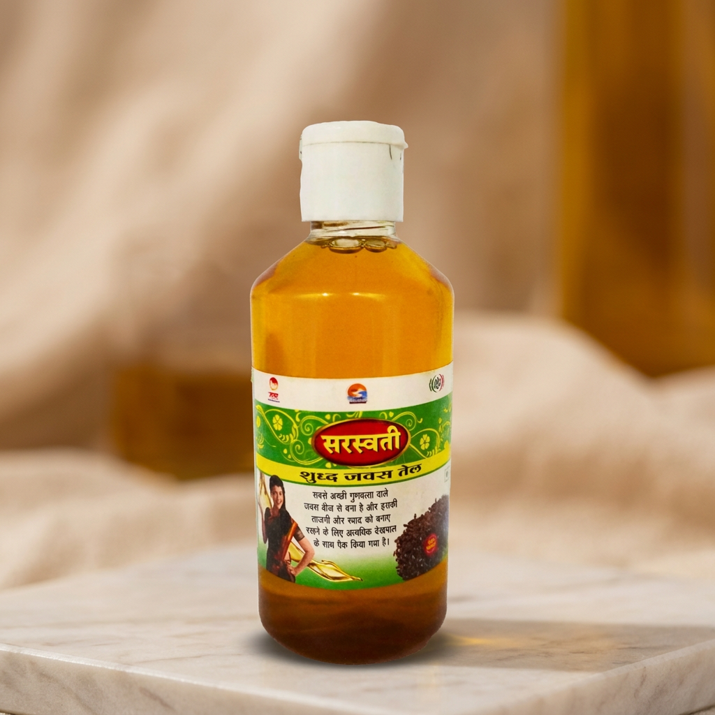 SARASWATI Flaxseed Oil, Jawas Oil, wooden Pressed Oil, Saraswati SHG, Natural, Chemical Free, 200 gm