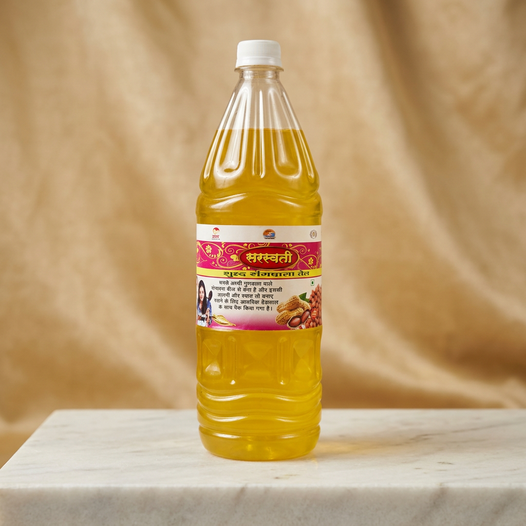 SARASWATI Groundnut (Shengdana) Oil, 1000 g