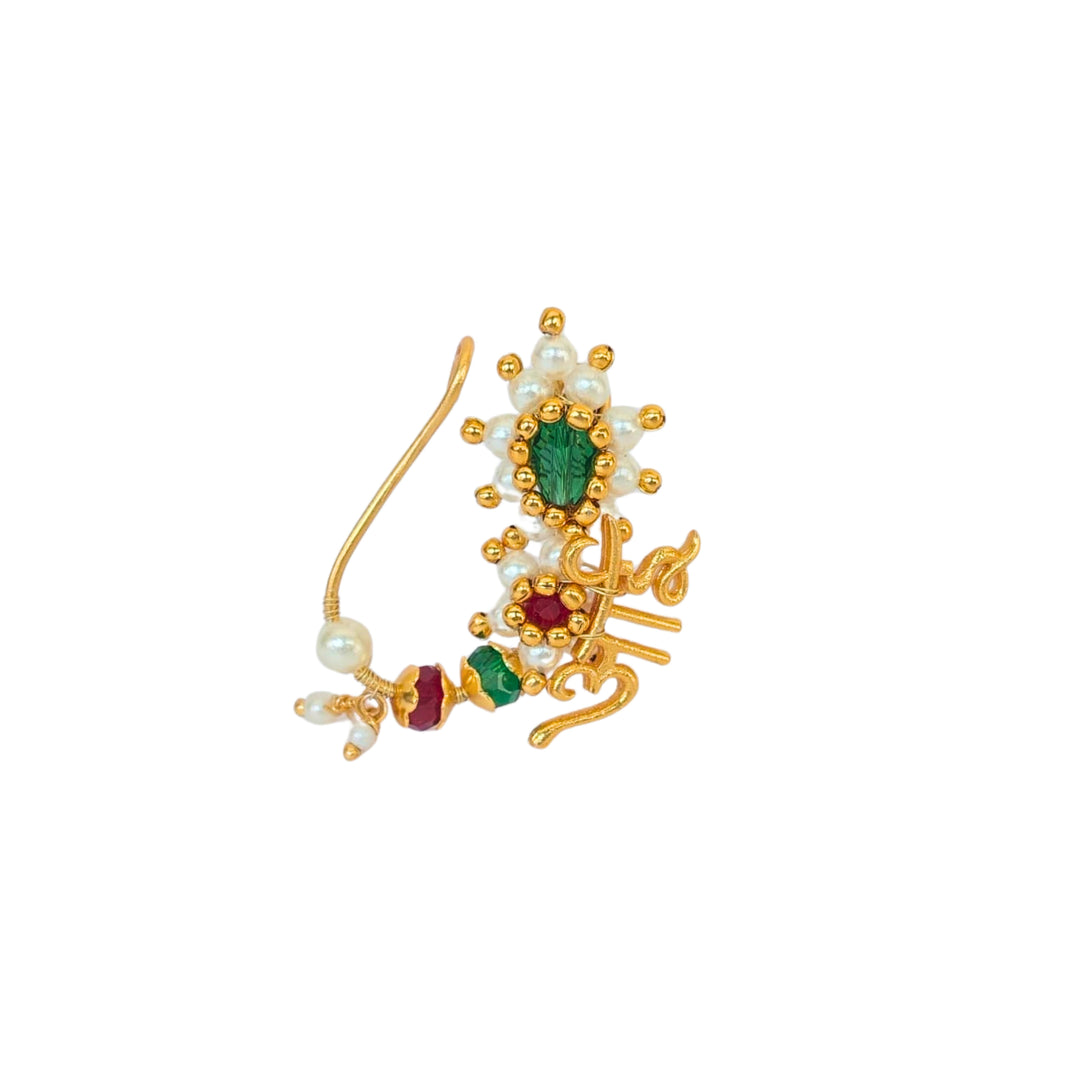 SN Nosepin, Nath, Aai Design, Jewellery, Swamini SHG, Environmentally Friendly, Handmade Jewellery, Pack of 1 Set