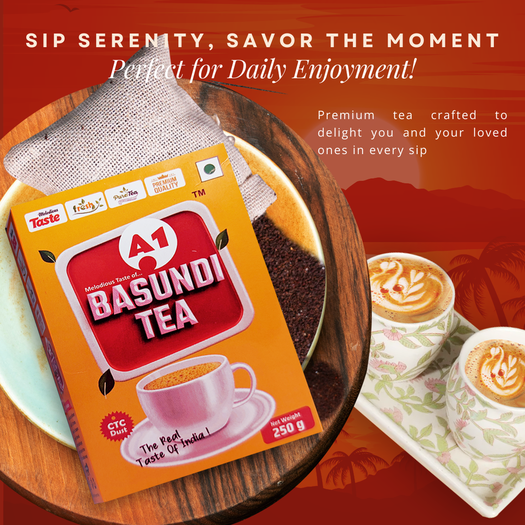A1 Basundi Tea Powder – Natural Flavored, No Artificial Colors, Handcrafted Tea, 250 gms (240 cups) - Default Title