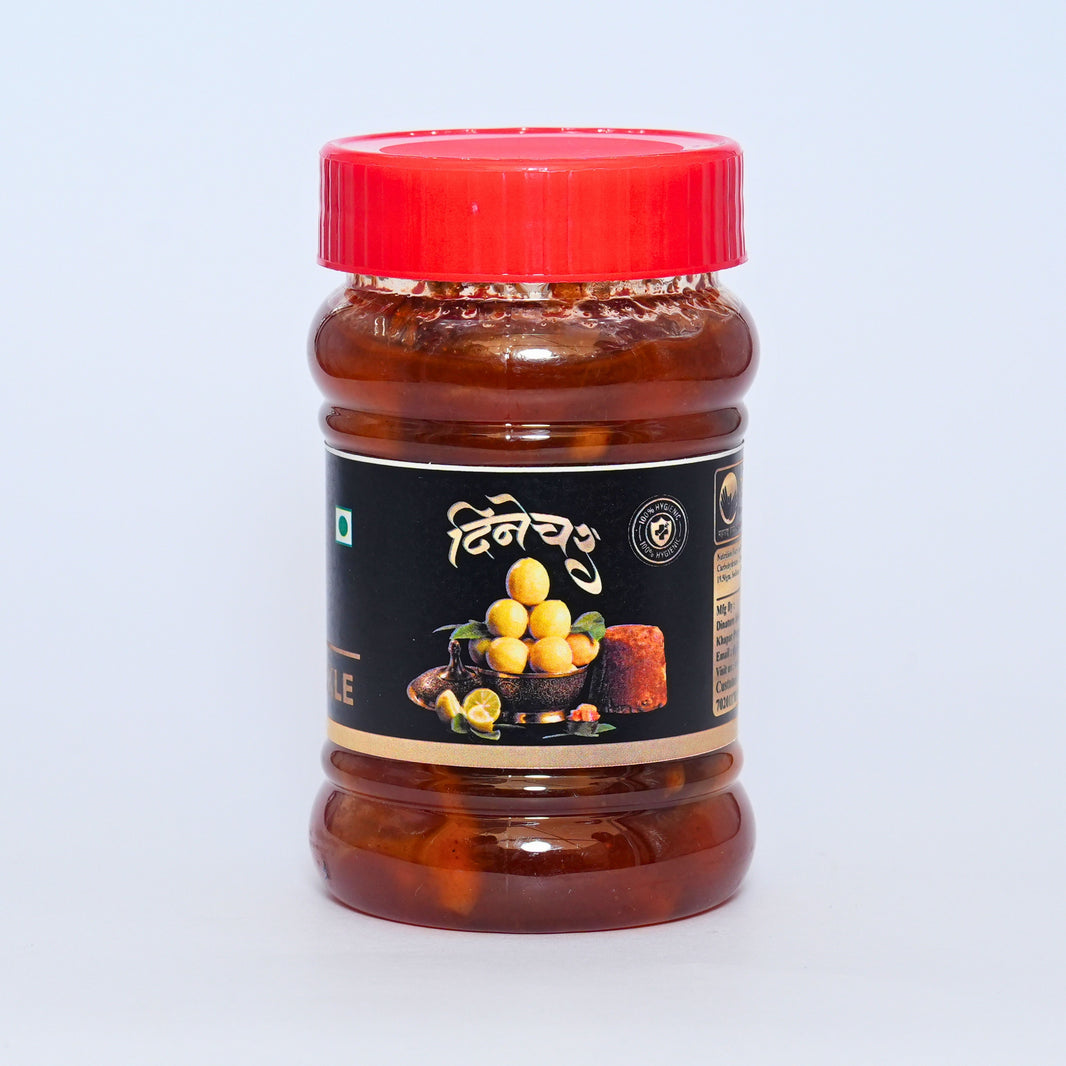 DINATURE, Lemon Pickle, Sweet, Tangy Healthy, Handmade Pickle, Natural Ingredient, No Artificial Essence, Pack of 200 gm