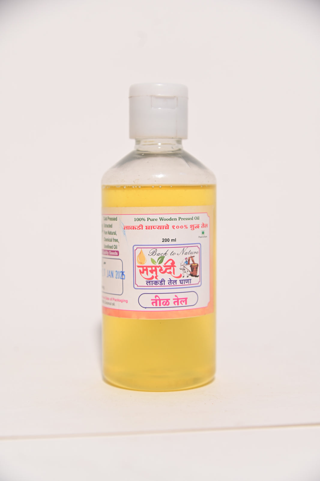 Samrudhi Pure Sesame Oil, wooden Pressed Oil, Natural, Chemical Free, 1000 ml
