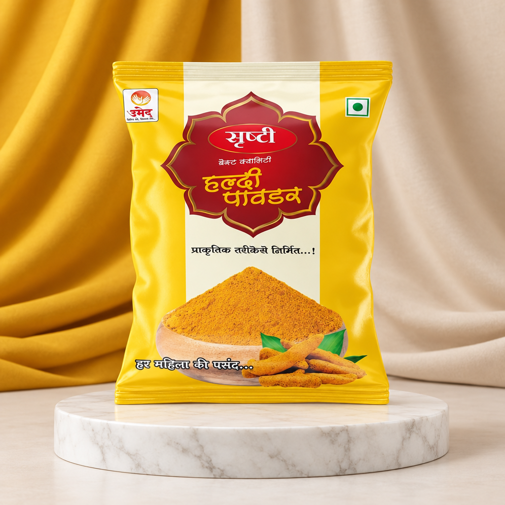 Turmeric powder, Produced By SHG Women, Sanshkruti Mahila Gram Sangh, No artificaial Flavour, Pack Of 100 gms
