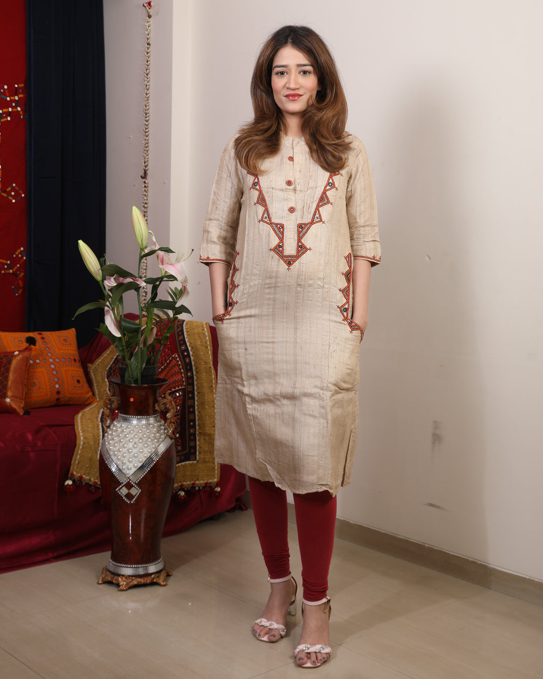 PENO Tussar Kurti Pack Of 1 Item Handcrafted Banjara Ethnic Kurti Tussar Fabric Traditional Textile Artisan Craft