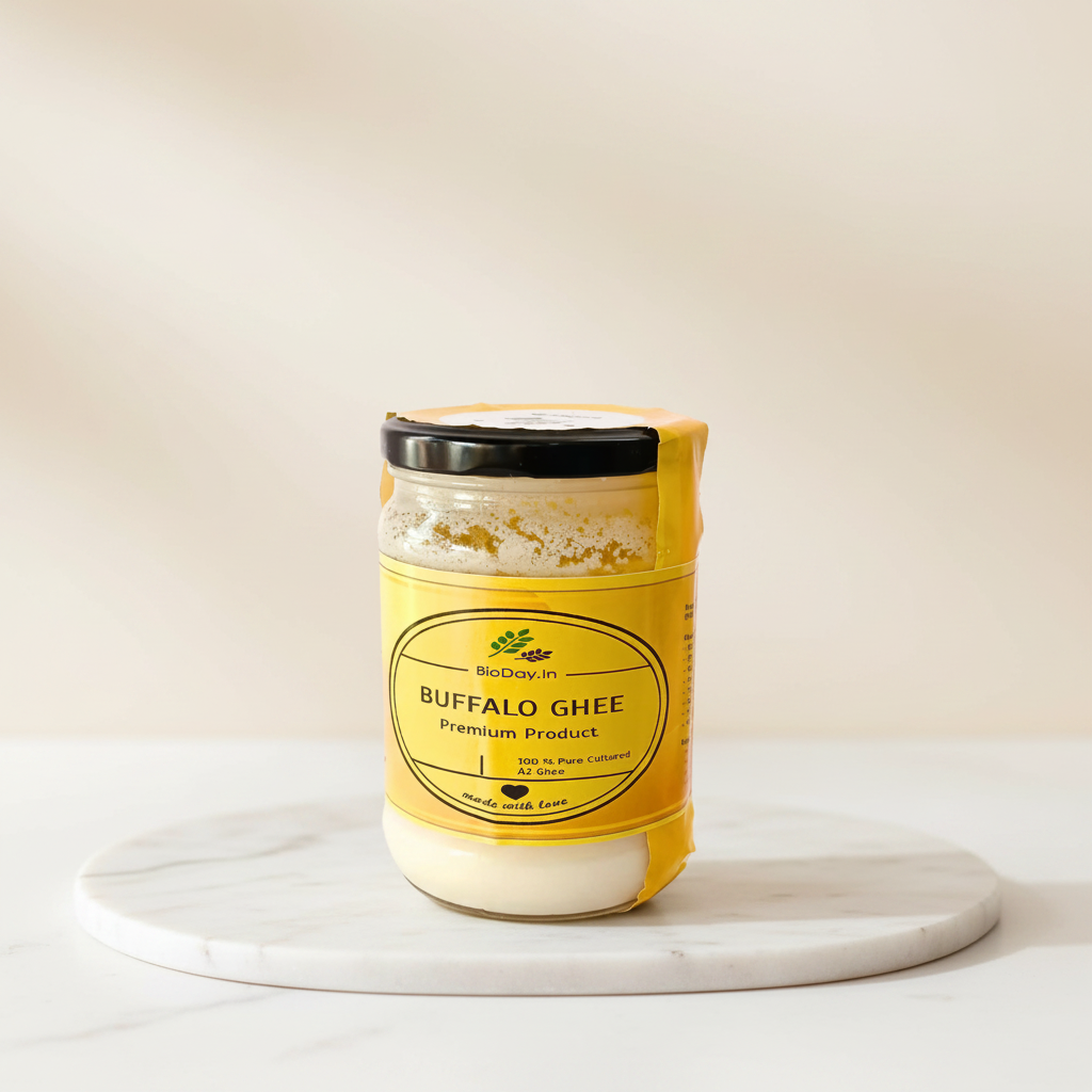 BIODAY.in Buffalo DESI Ghee, Made By Buffalo Milk, No Artificial Essence, pack of 200 ml