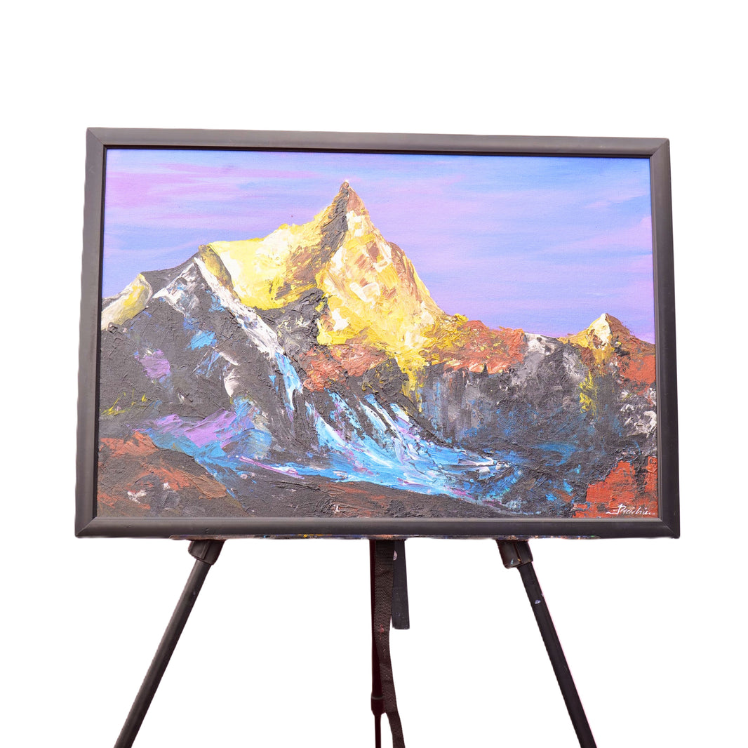 MOUNTAIN PAINTING, Handmade Painting By SHG Women, BHAGYALAKSHMI MATA SHG, Pack of 1