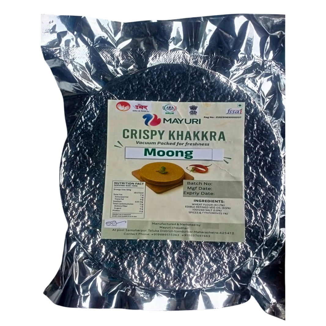 Jay Ambe SHG Mug Achari Khakhra – Organic, No Artificial Color | 100% Pure & Chemical Free | Nandurbar | 200 gm