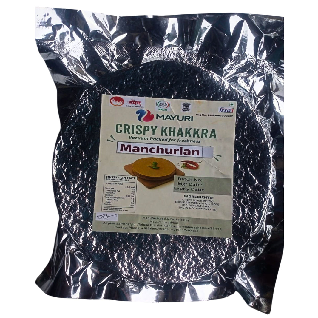 Jay Ambe SHG Manchurian Schezwan Khakhra – Organic, No Artificial Color | 100% Pure & Chemical Free | Nandurbar | 200 gm