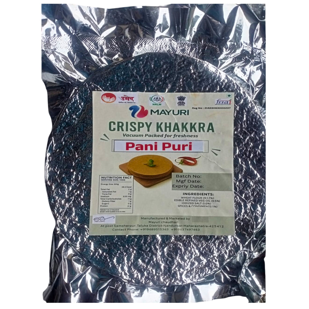 Jay Ambe SHG Pani Puri – Organic, No Artificial Color | 100% Pure & Chemical Free | Nandurbar | 200 gm