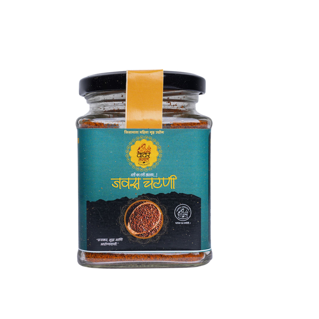 VAVAR Javas Chatni – Authentic Flaxseed Peanut Chutney | No Artificial Colors or No Artificial Flavors | 100g