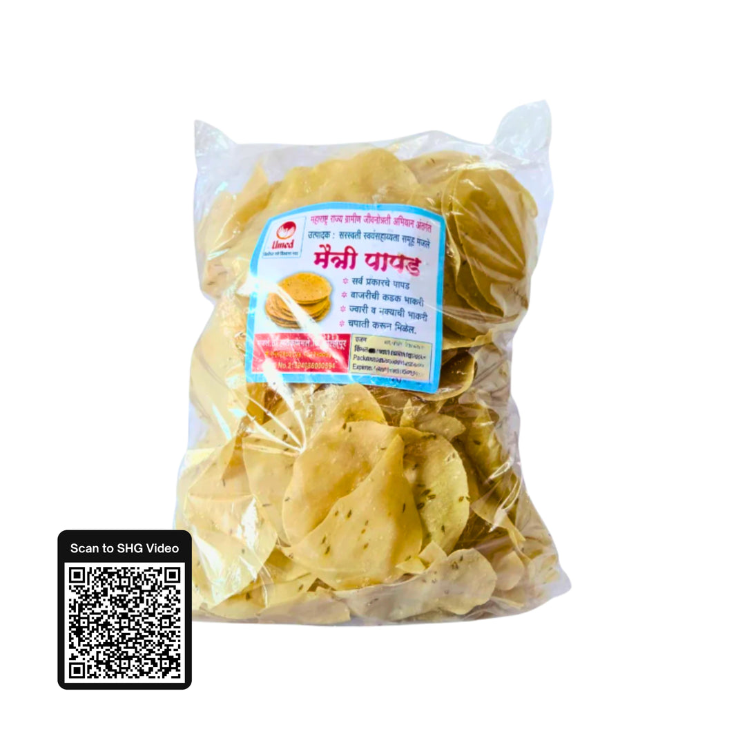 MAITRI Rice Shabu Papad, Made By Saraswati SHG, Natural Ingredients, No Artificial Chemical, Pack of 500 gms