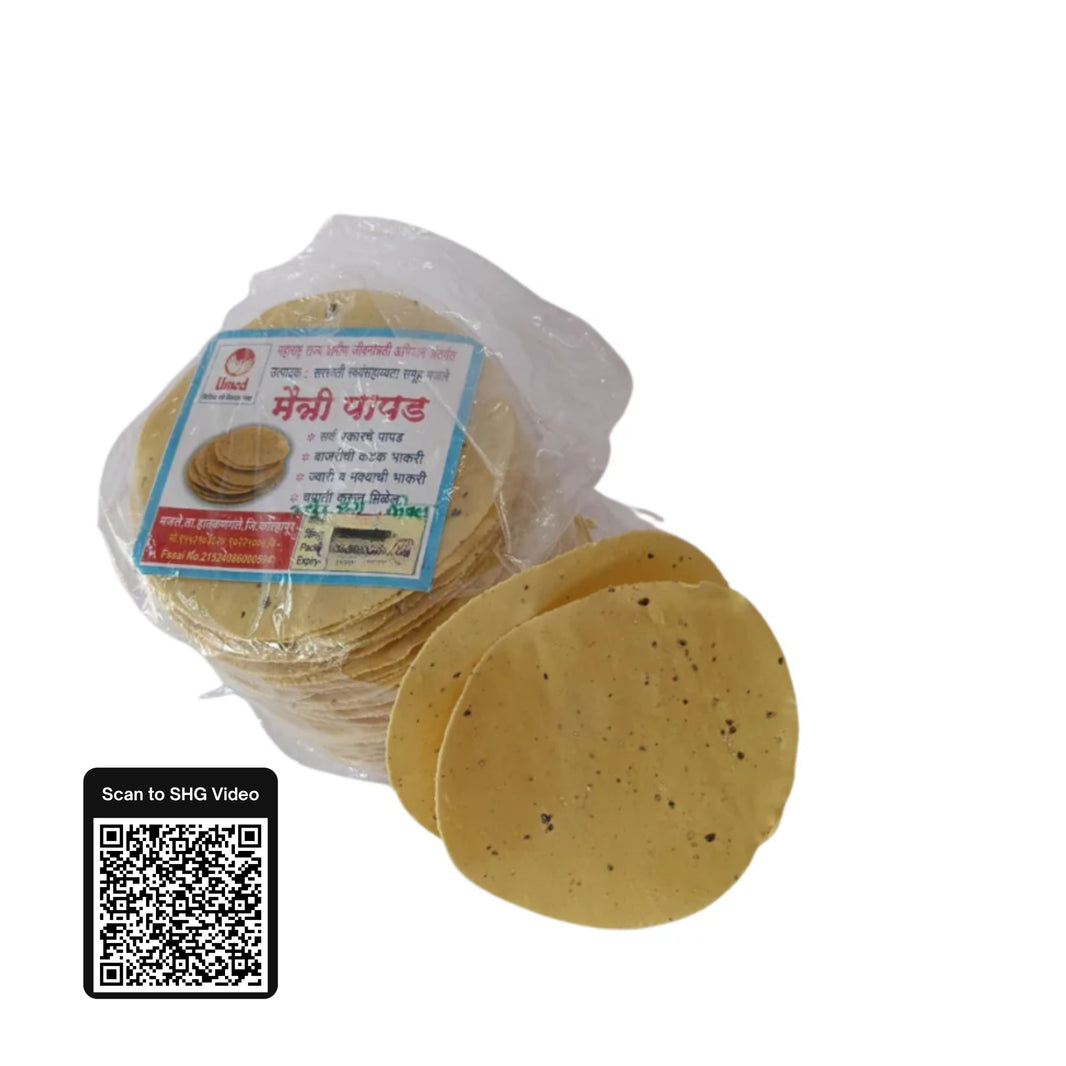 MAITRI Udid Mung Papad, Made By Saraswati SHG, Natural Ingredients, No Artificial Chemical, Pack of 1000 gms