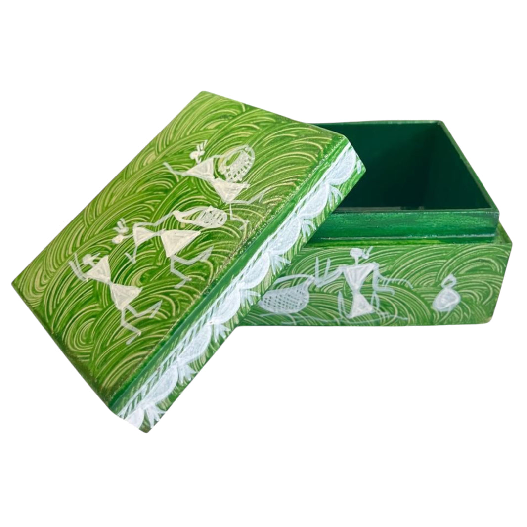 Nav Tejaswini Warli Unit FPO, Handmade Storage Box, handcrafted storage box, pack of 1 piece