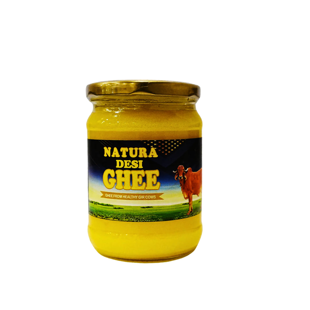 NATURA DESI Ghee, Made By Cow Milk, No Artificial Essence, pack of 500 ml