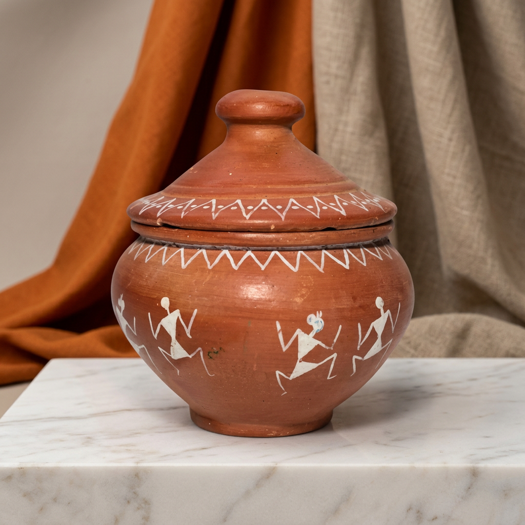 Nav Tejaswini Warli Unit FPO, Handcrafted Dahi Pot, traditional handmade pot, pack of 1 piece