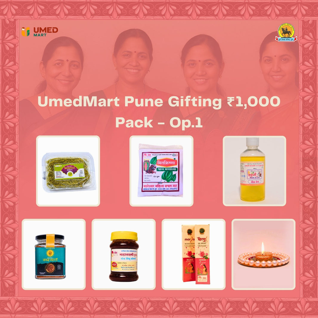 UmedMart - Gifting Combo Pack | Traditional, Natural & Handmade | Premium Festive Hamper with 7 Authentic Items pack of 1000 Option 1